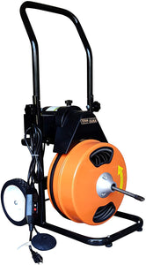 TENADURA Drain Snake Sewer Machine 7/16”X75’ Electric Drain Cleaner 5 Cutters